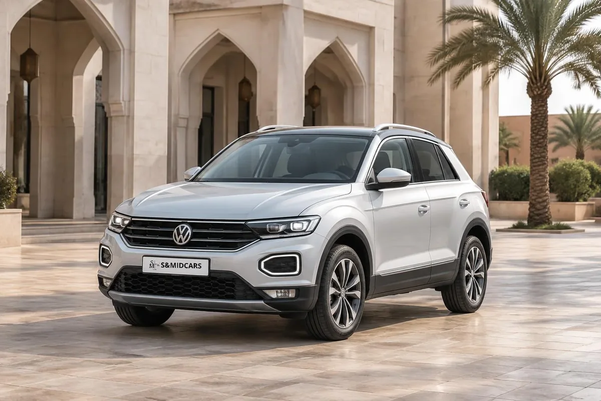 Volkswagen T-Roc dans une architecture inspirée de Marrakech — photographie illustrative