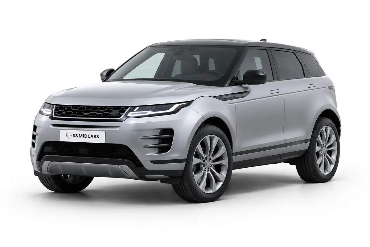 Range Rover Evoque, visuel de studio illustratif ; modèle exact à confirmer — location à Marrakech
