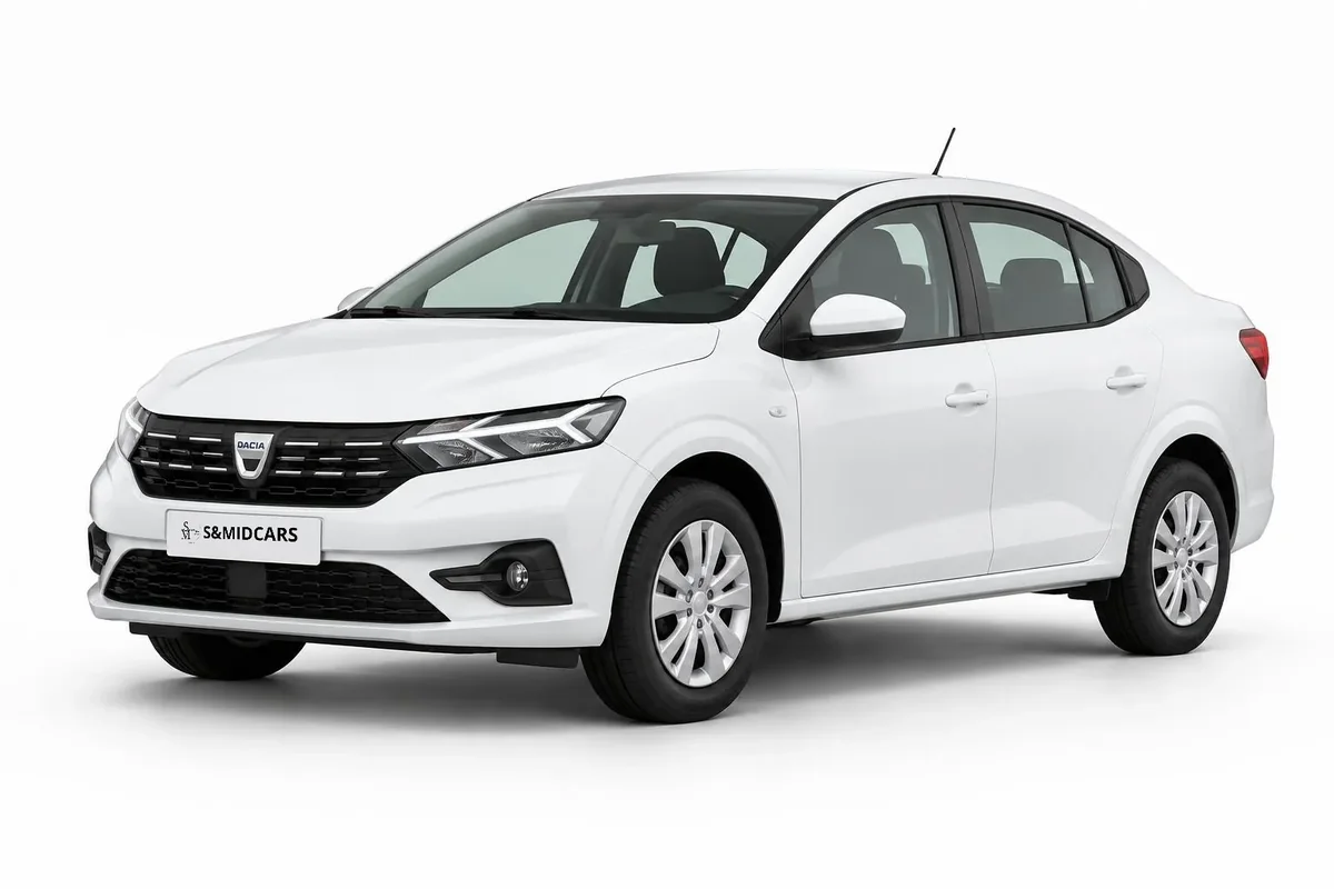 Dacia Logan, visuel de studio illustratif ; modèle exact à confirmer — location à Marrakech