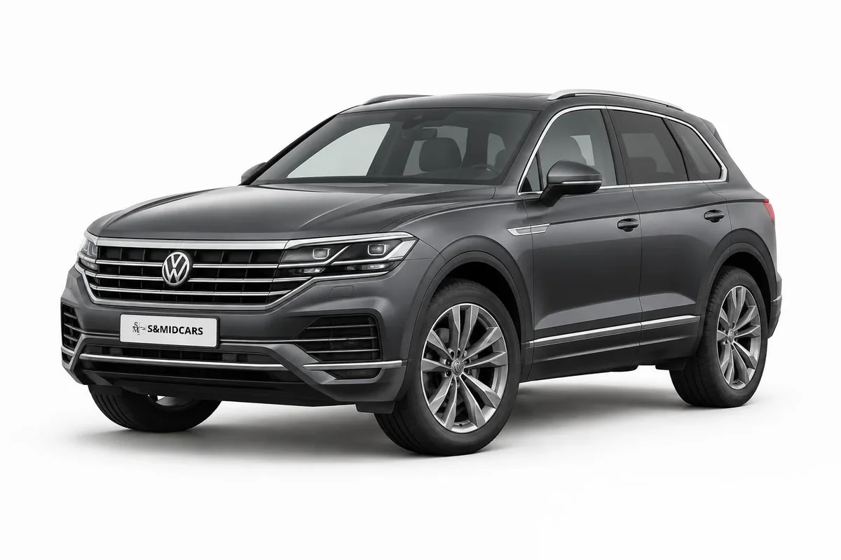 Volkswagen Touareg, visuel de studio illustratif ; modèle exact à confirmer — location à Marrakech
